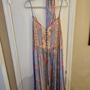 1XL RusttyDustty Boho Maxi Dress w/ natching head scarf - NWT